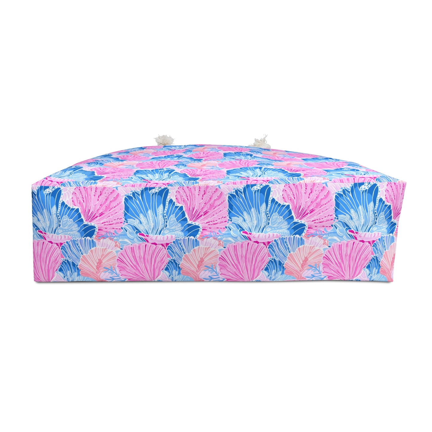 Seashell Pattern Weekender Bag — Pink & Blue Beach Tote