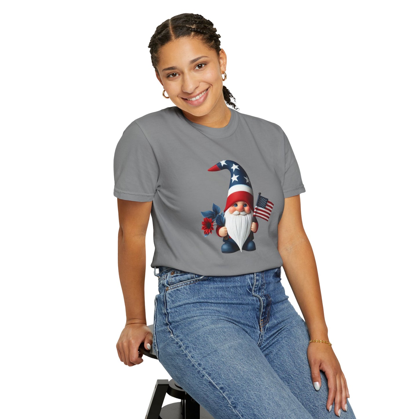 Patriotic Gnome T-Shirt — American Flag 4th of July Tee