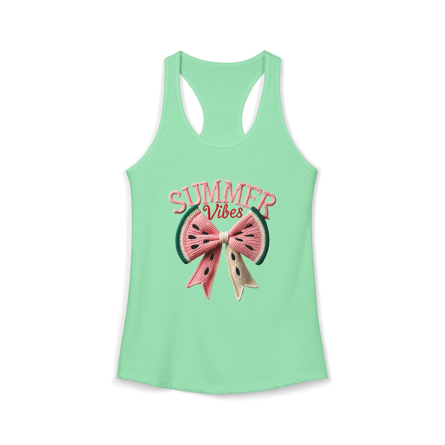 Summer watermelon bow Racerback Tank