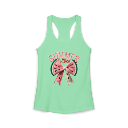 Summer watermelon bow Racerback Tank