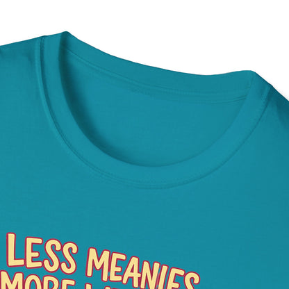 Less Meanies More Weenies T‑Shirt — Funny Hot Dog Pool Graphic Tee