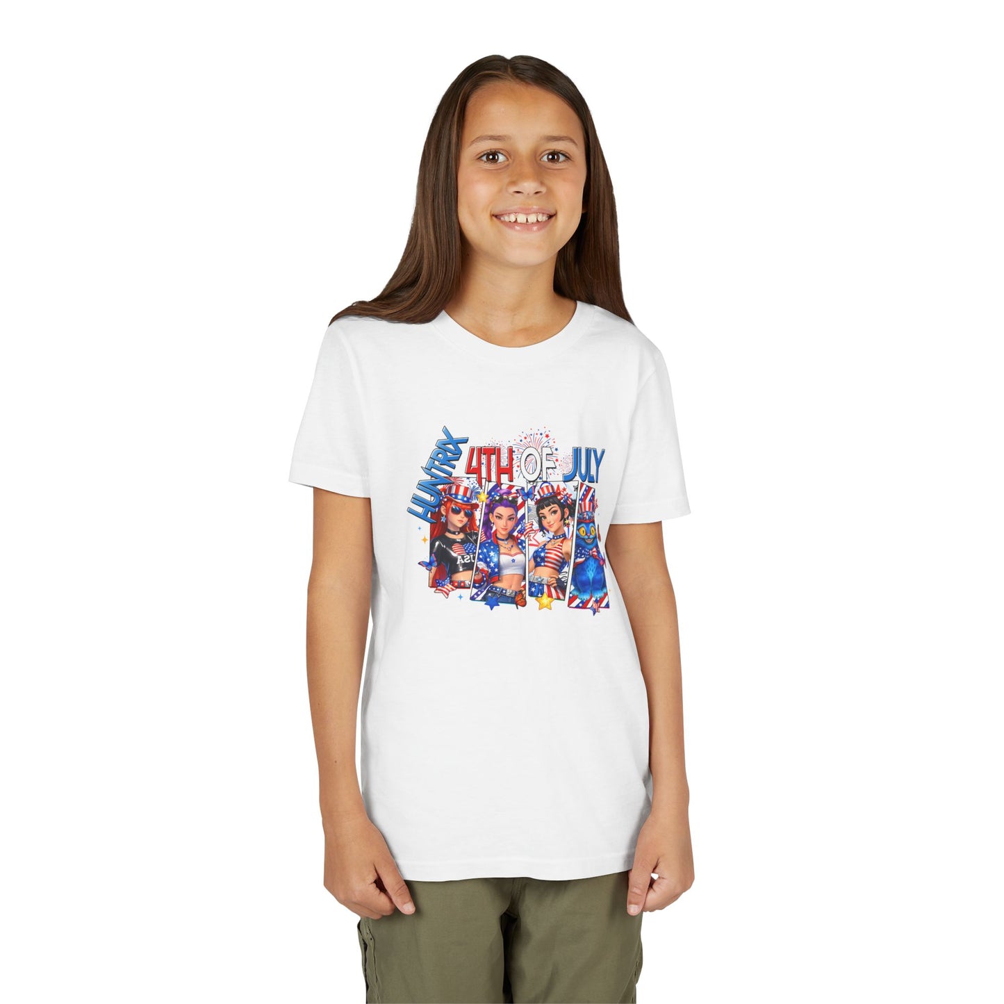 Youth Tee - 4th of July Patriotic Fireworks Graphic