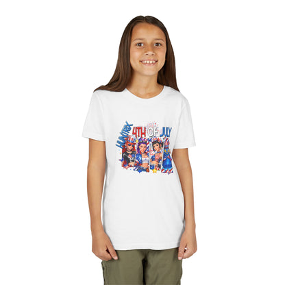Youth Tee - 4th of July Patriotic Fireworks Graphic