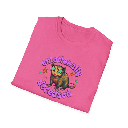 Emotionally Deceased T-Shirt — Cute Colorful Armadillo Graphic