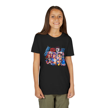 Youth Tee - 4th of July Patriotic Fireworks Graphic