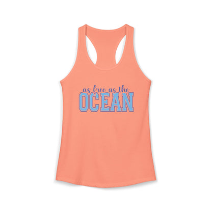 Free as the ocean Racerback Tank
