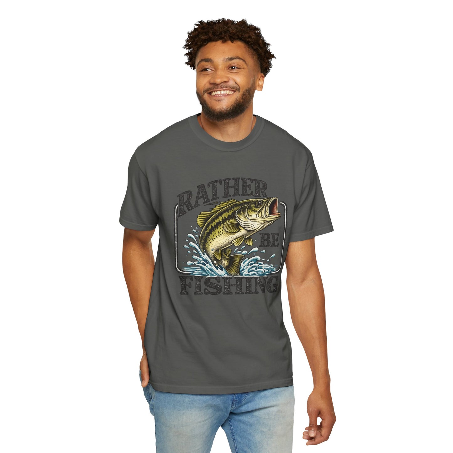 Rather Be Fishing T-Shirt — Bass Graphic Fishing Tee