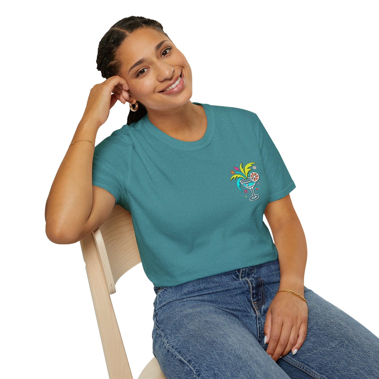 T-Shirt — "Tanned and Tipsy" Tropical Cocktail Graphic Tee
