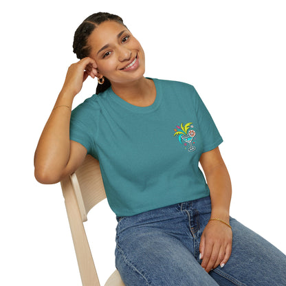 T-Shirt — "Tanned and Tipsy" Tropical Cocktail Graphic Tee