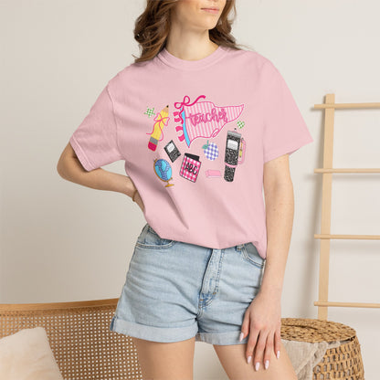 Teacher Essentials T-Shirt — Fun School Supplies Graphic
