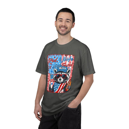 Patriotic Raccoon 'Red, White And Fear'd Merica' T-Shirt