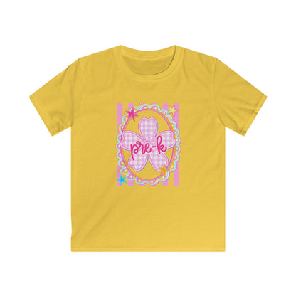 Pre-K Girls Floral Butterfly Kids T‑Shirt — Pink Preschool Shirt