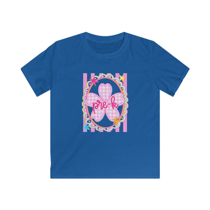Pre-K Girls Floral Butterfly Kids T‑Shirt — Pink Preschool Shirt