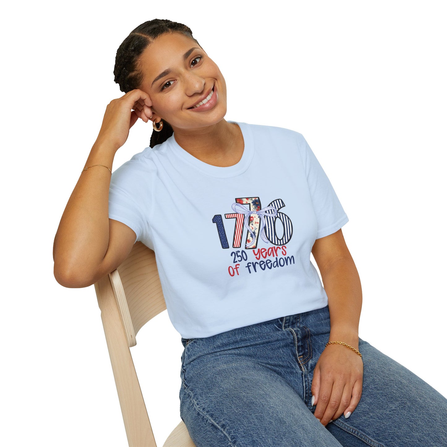 1776 "250 Years of Freedom" T-Shirt — Patriotic Independence Day Tee