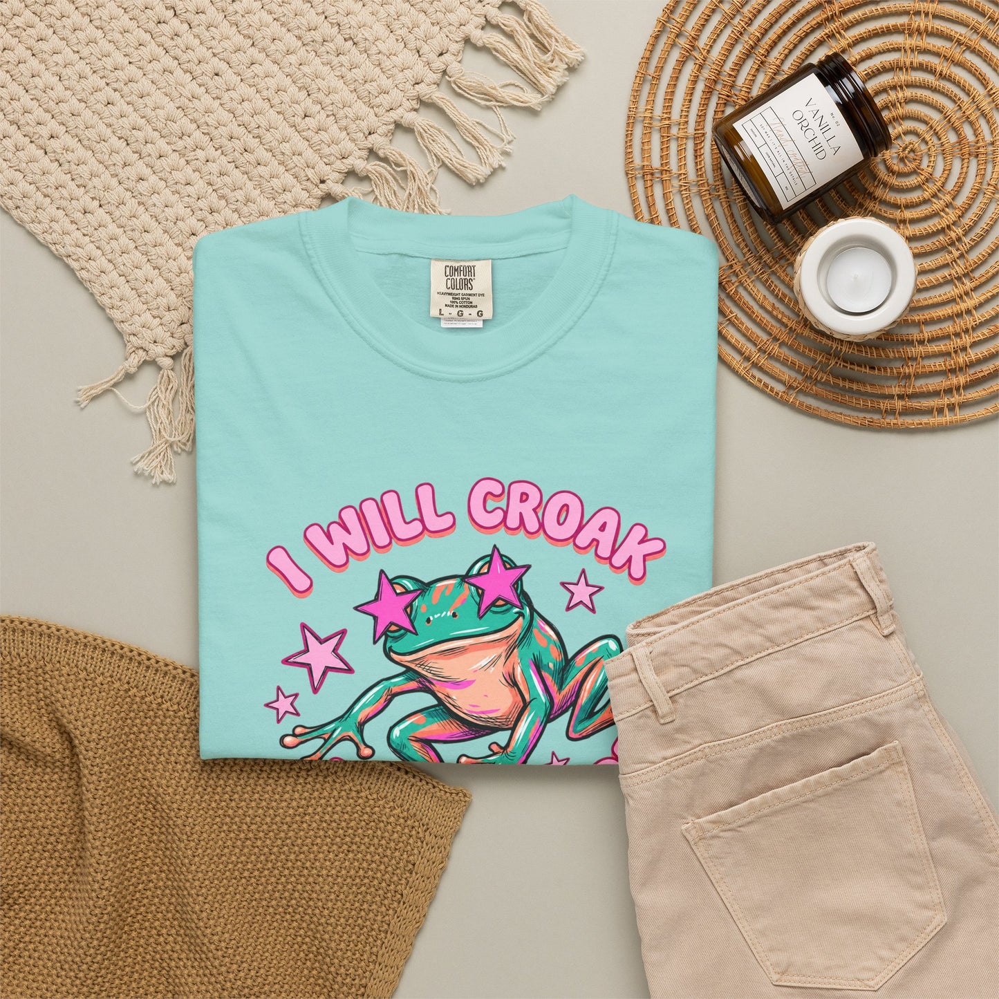 I Will Croak Before Care T-Shirt — Cute Froggy Graphic Tee