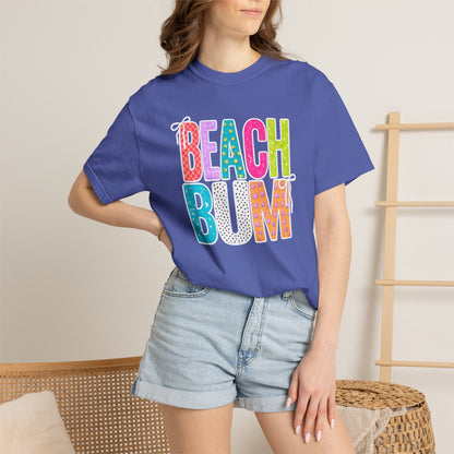 Beach Bum T-Shirt — Colorful Retro Lettering Summer Tee