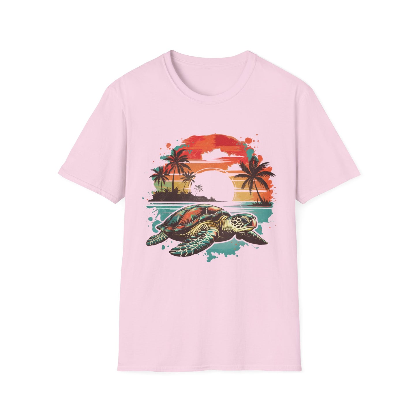 Sea Turtle Sunset T-Shirt — Tropical Beach Graphic Tee