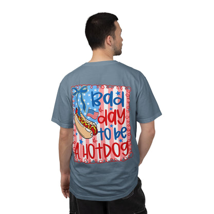 Hot Dog Graphic T-Shirt — "Bad Day to Be a Hot Dog" Patriotic Tee