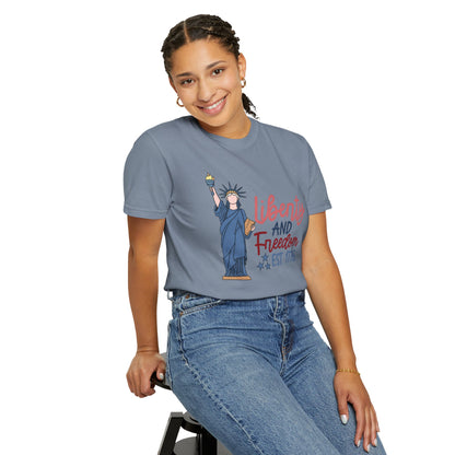 Liberty and Freedom T-Shirt — Statue of Liberty EST 1776 Patriotic Tee