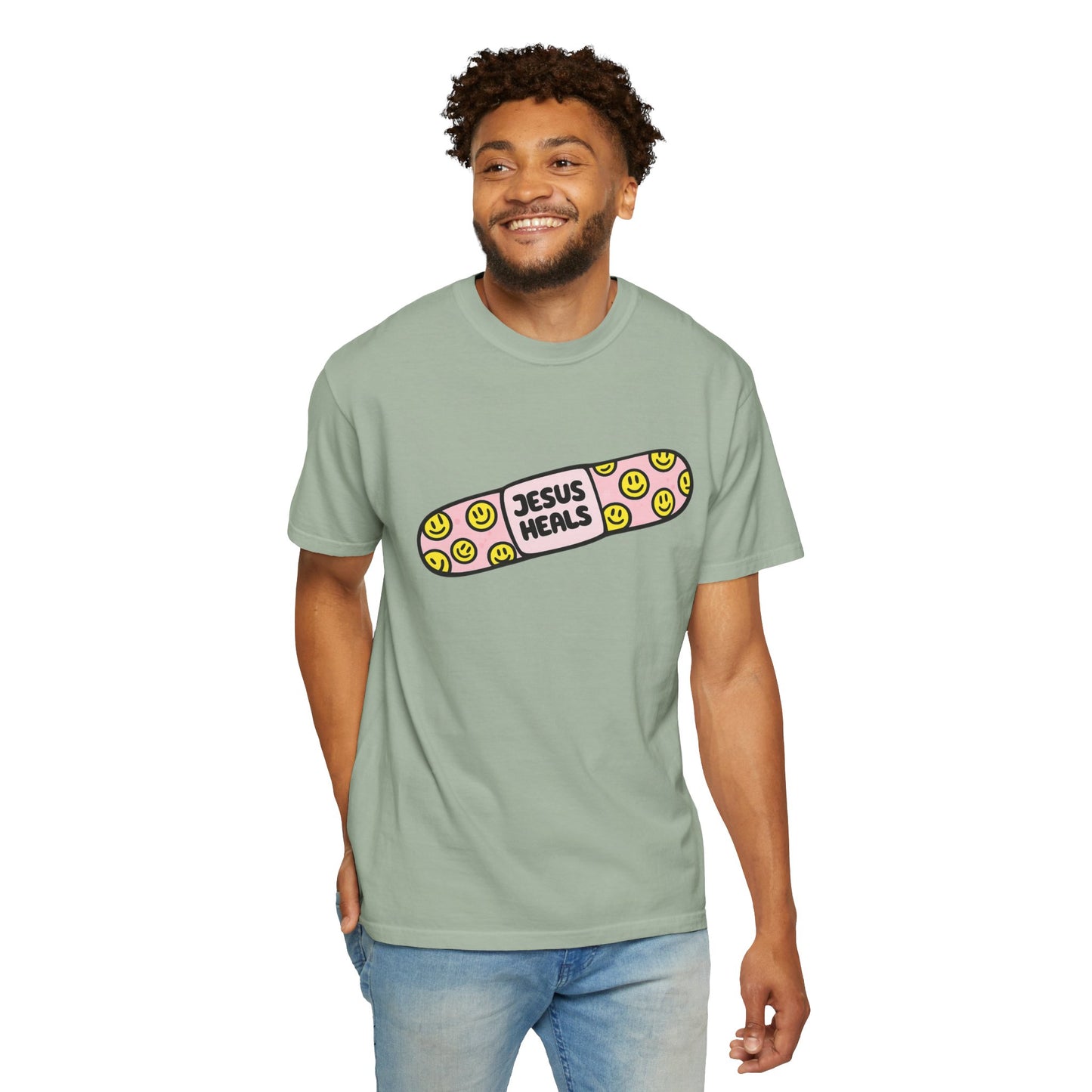 Jesus Heals Bandage T-Shirt — Christian Faith Graphic Tee