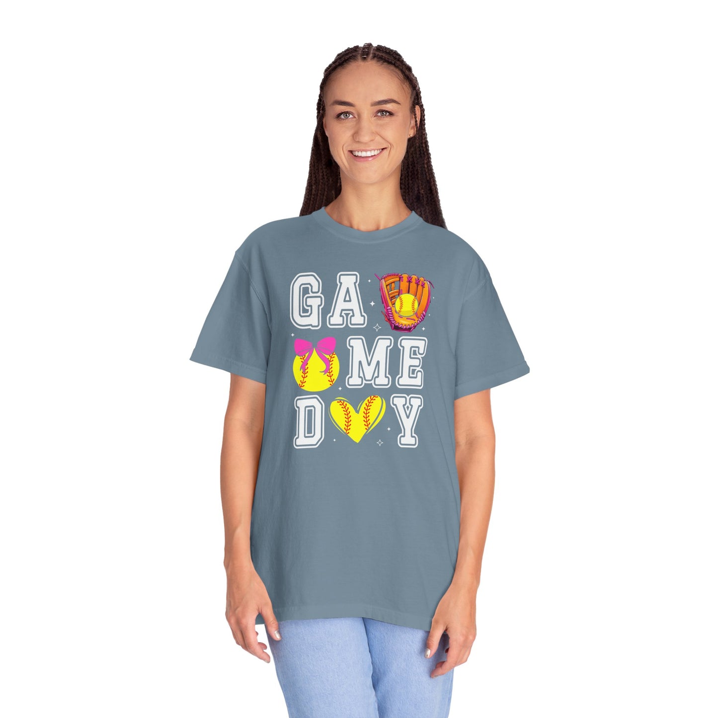 Game Day Softball T-Shirt — ‘GAME DAY’ Glove & Ball Design