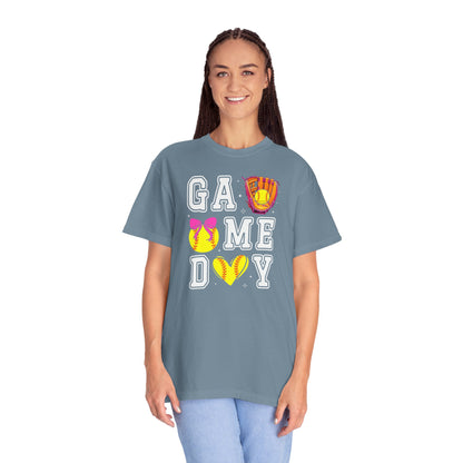 Game Day Softball T-Shirt — ‘GAME DAY’ Glove & Ball Design