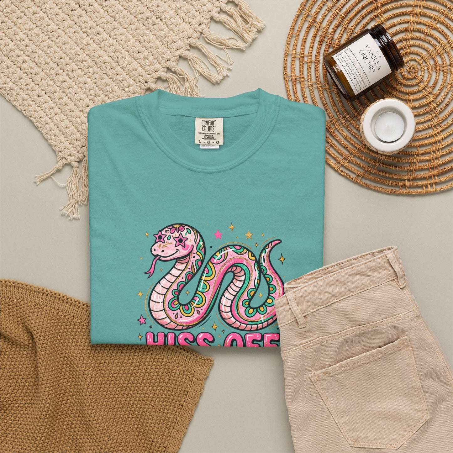 Snake "Hiss Off" Graphic T-Shirt — Retro Cute Reptile Tee