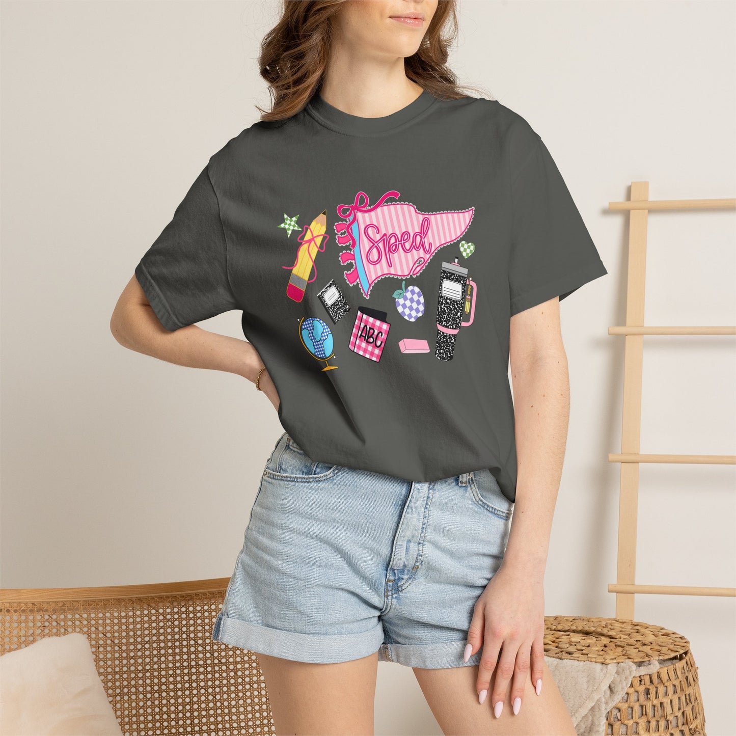 Retro Tech Collage T-Shirt — 'Speed' Graphic Tee for 90s Nostalgia
