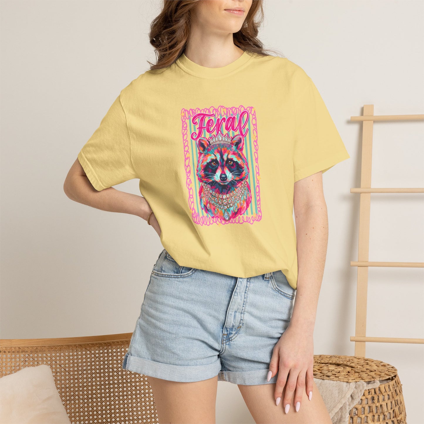 Feral Raccoon comfort color T-shirt