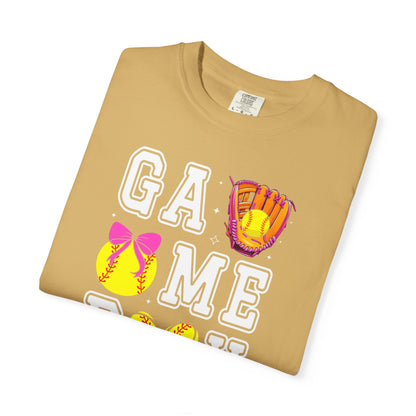 Game Day Softball T-Shirt — ‘GAME DAY’ Glove & Ball Design