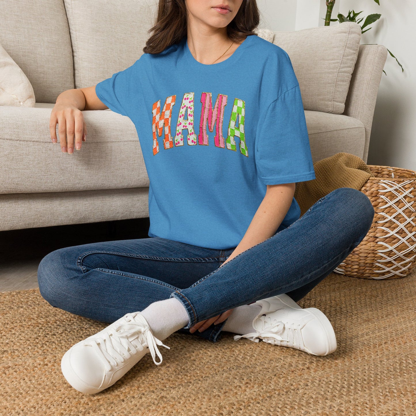 Mama Floral Patchwork T-Shirt