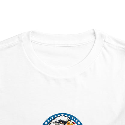 Toddler Tee — Patriotic Bald Eagle USA Flag Graphic