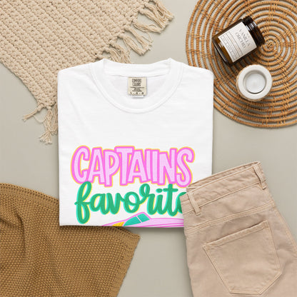 Captain's Favorite T-Shirt — Retro Boat Graphic, Nautical Vacation Tee