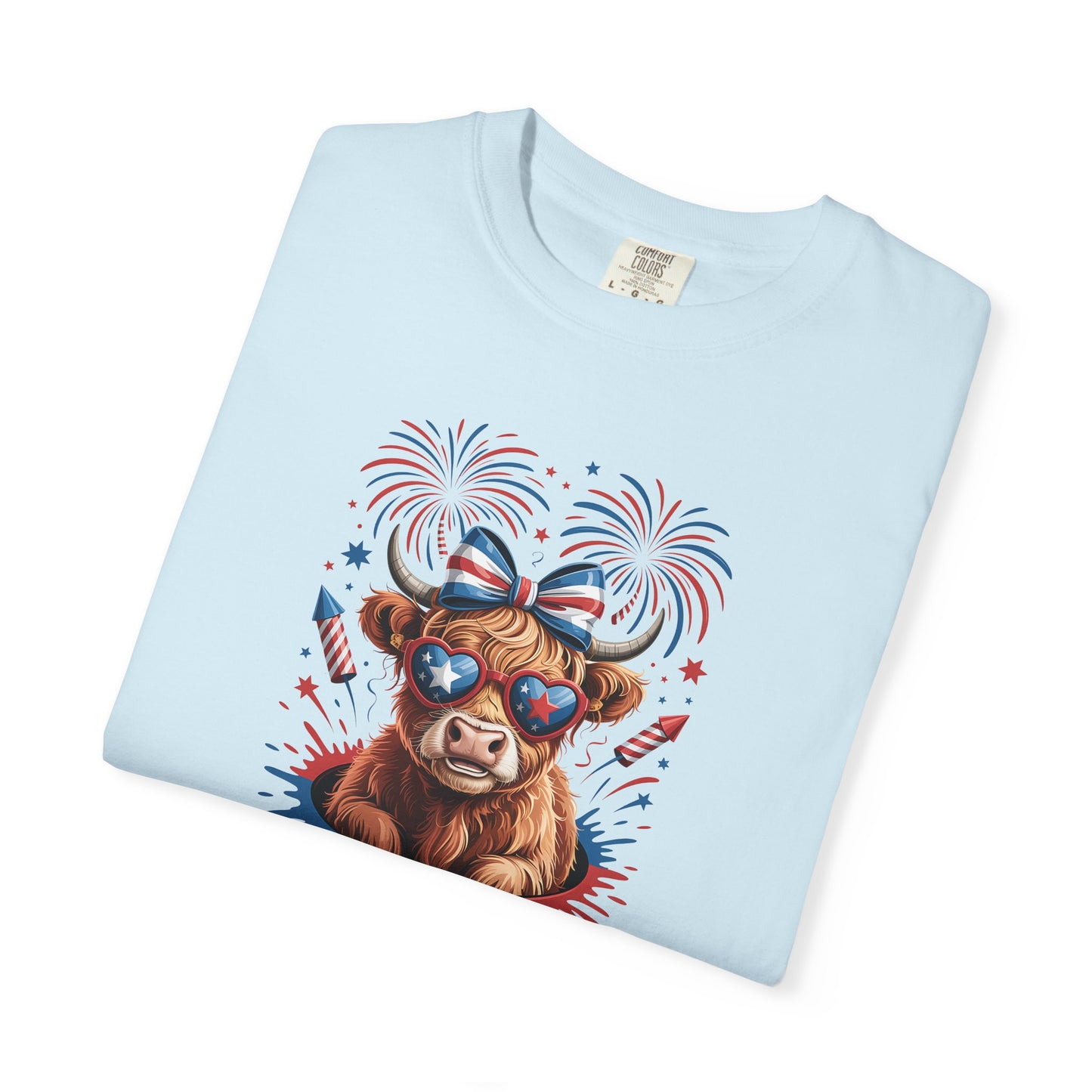 Patriotic Cowboy Bear T-Shirt — 4th of July Fireworks Graphic Tee