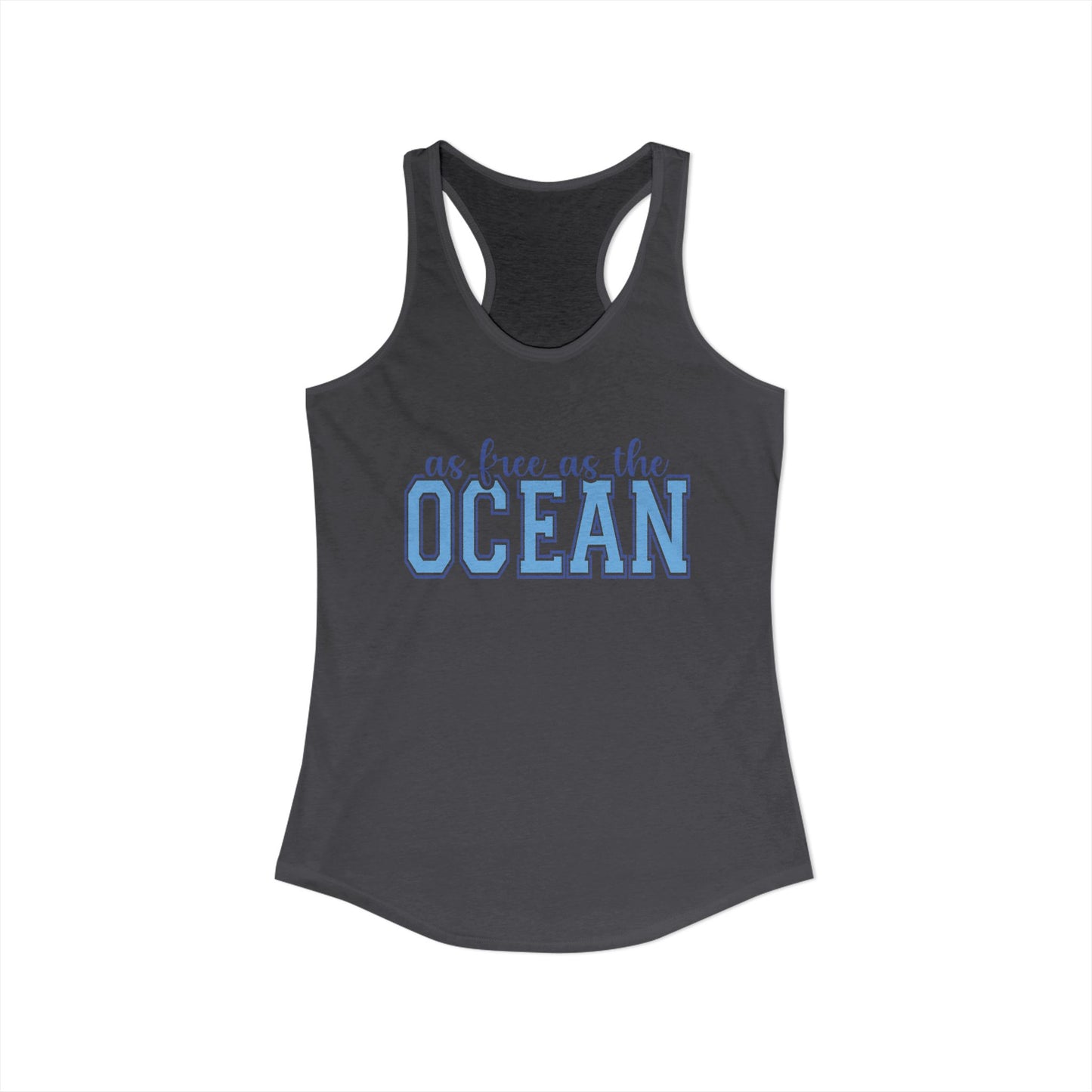 Free as the ocean Racerback Tank