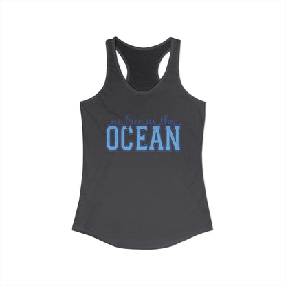 Free as the ocean Racerback Tank