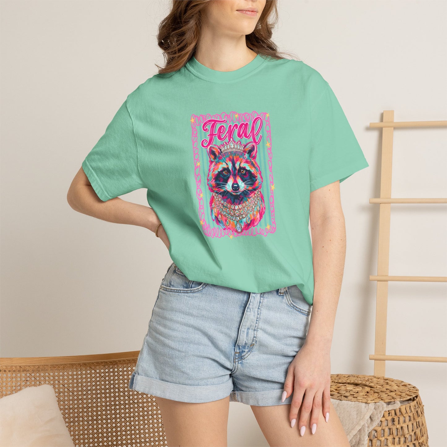 Feral Raccoon comfort color T-shirt