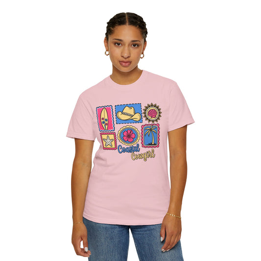 Coastal Cowgirl Graphic T-Shirt — Retro Beach Icons Tee