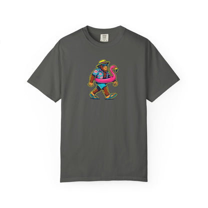 Vacation Bear T-Shirt — Tropical Bear with Flamingo Float Graphic