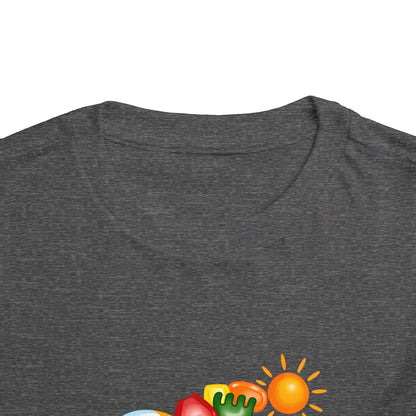 Toddler Tee — Colorful Beach Crab & Sand Pail Summer Shirt