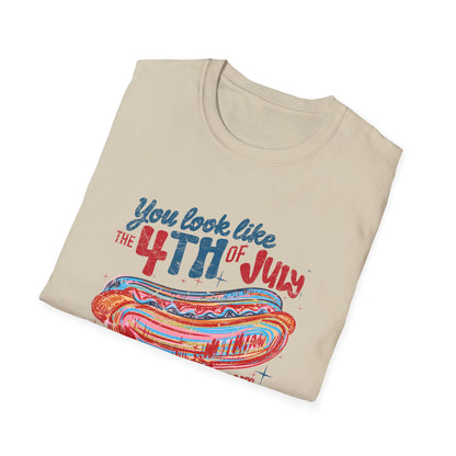 4th of July Hot Dog T-Shirt — Retro Patriotic BBQ Tee
