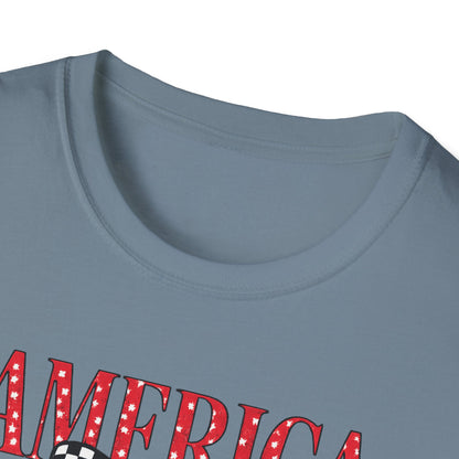 America Cherry Graphic T-Shirt – Patriotic Stars & Stripes Fourth of July Tee