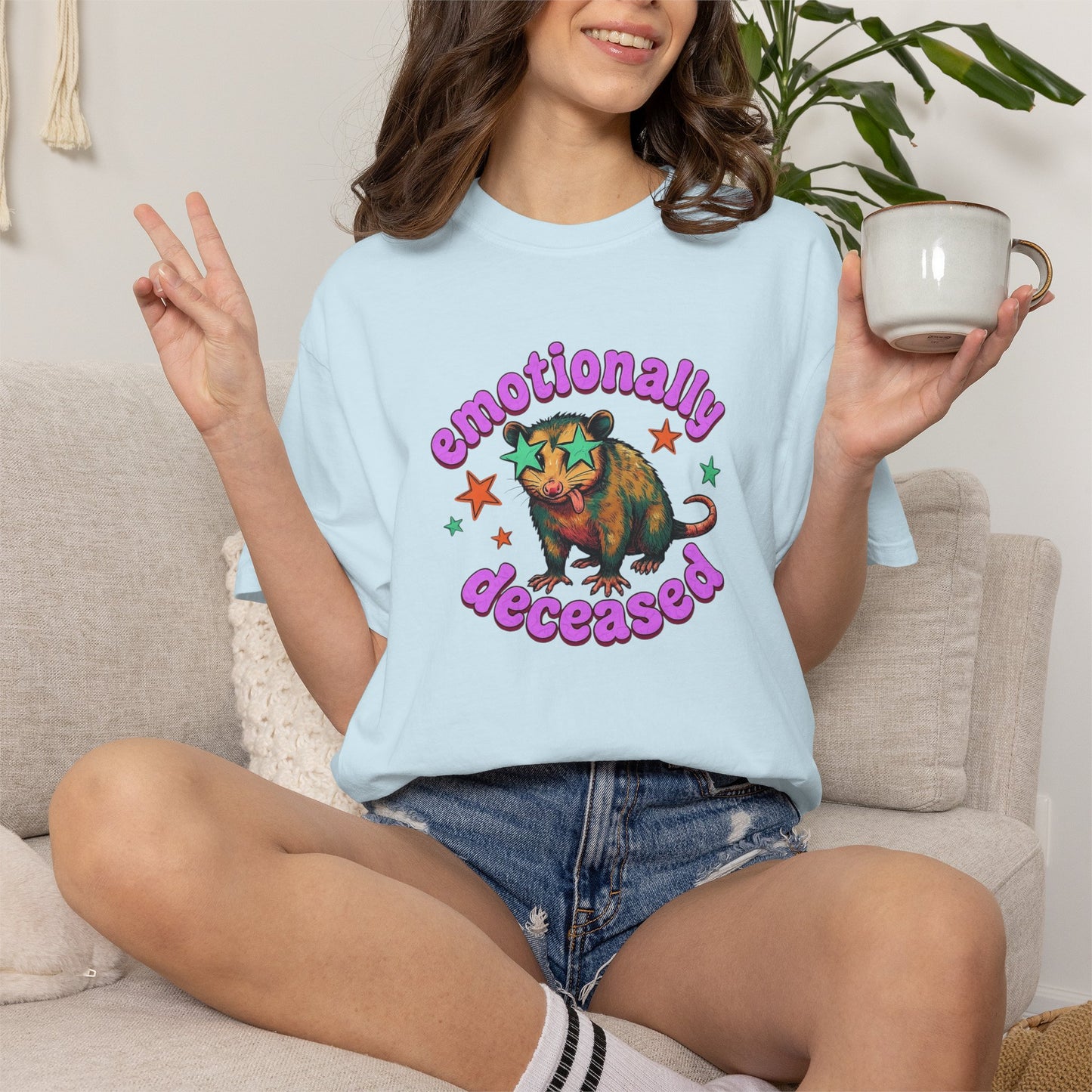 Emotionally Deceased T-Shirt — Vintage Cat Graphic Tee