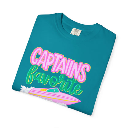 Captain's Favorite T-Shirt — Retro Boat Graphic, Nautical Vacation Tee