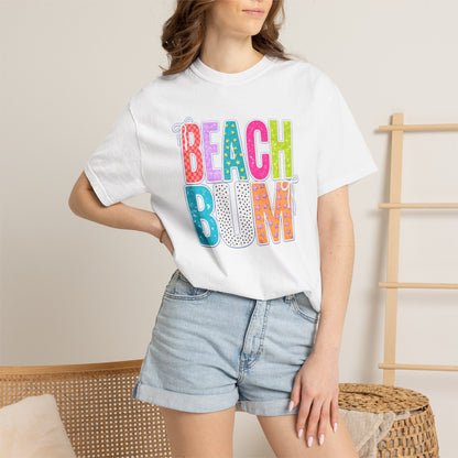Beach Bum T-Shirt — Colorful Retro Lettering Summer Tee