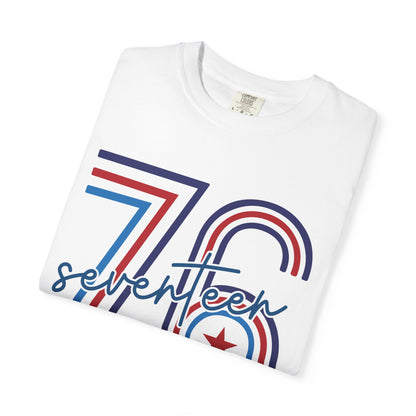 Seventeen Retro 78 Tee — Vintage Red, White & Blue Athletic Graphic T-Shirt