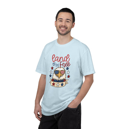 Land of the Free Eagle T-Shirt — Patriotic 4th of July American Flag Design