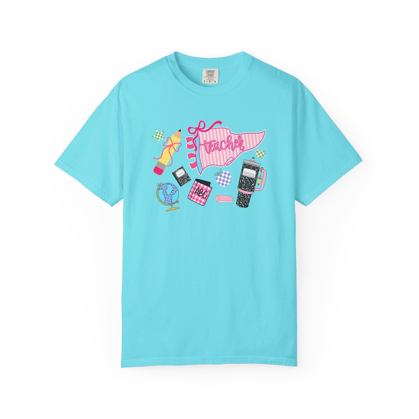 Teacher Essentials T-Shirt — Fun School Supplies Graphic