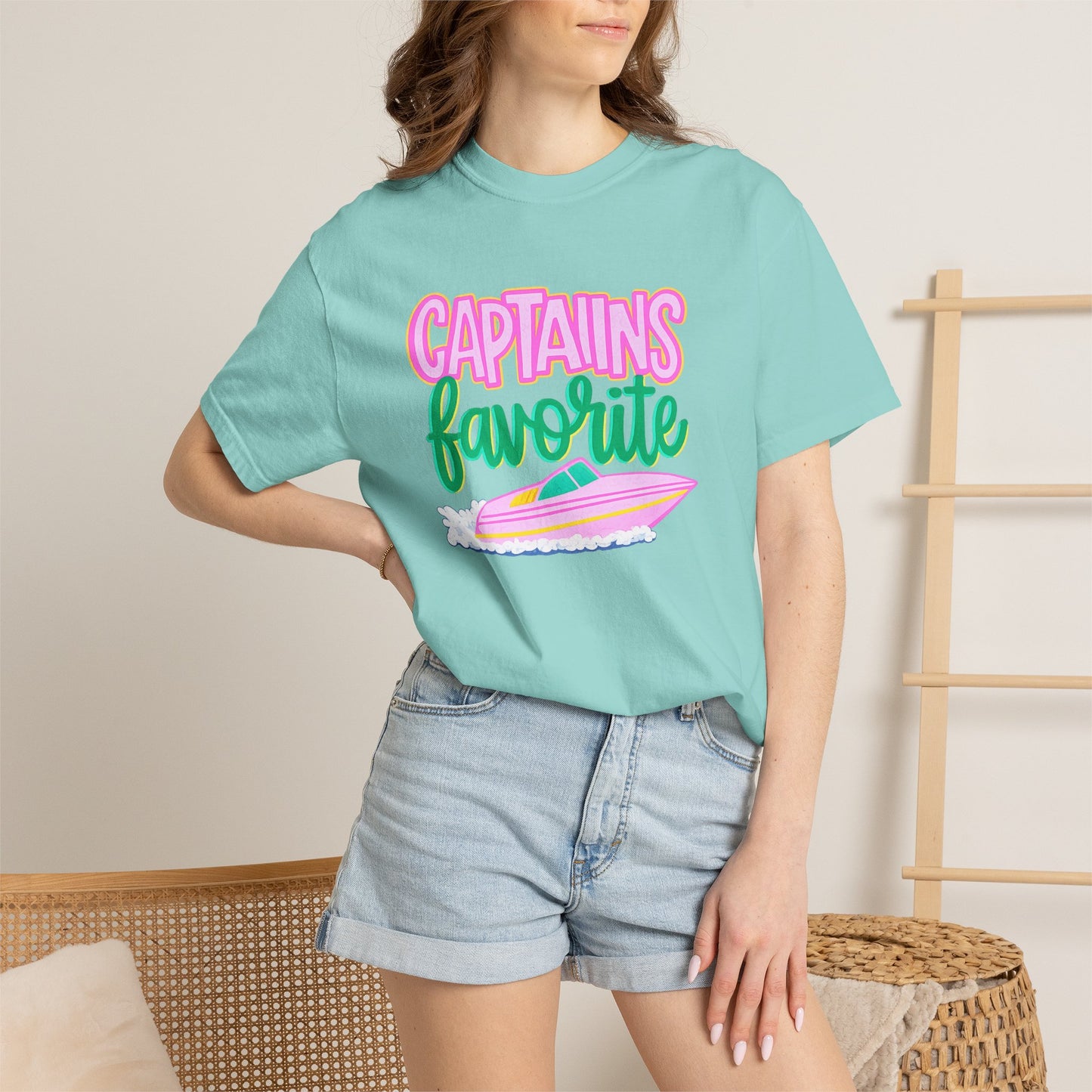 Captain's Favorite T-Shirt — Retro Boat Graphic, Nautical Vacation Tee