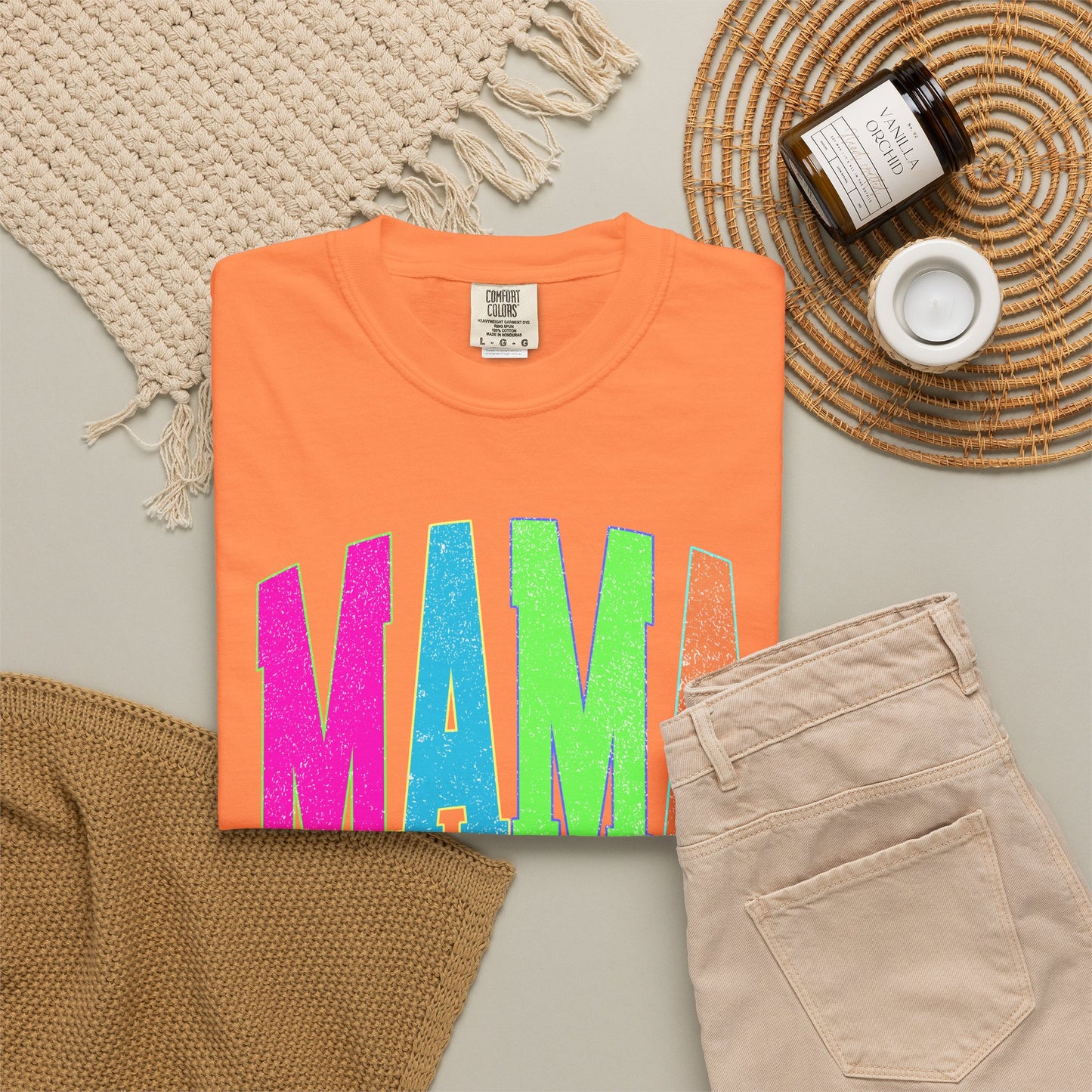 Mama Colorblock T-Shirt — Bright Retro Mama Graphic Tee for Mothers' Day & Everyday